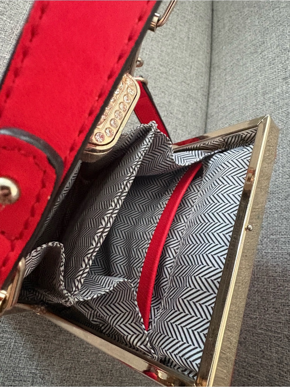 Michael Kors Red Leather Crossbody Bag - Picture 7 of 7